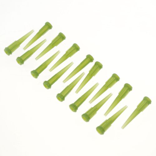 100/pk Plastic Dispenser Needle Olive green Tapered Tip 1.8 mm(OD) 1.6 mm(ID)