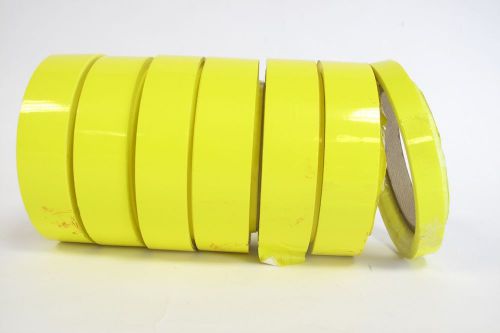 Yellow PVC Tape- 7 Rolls of 1 Inch X 72 Yards  and 1 Roll of 1/2 Inch X 72 Yards