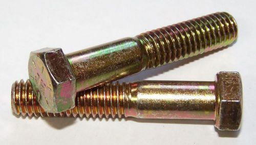 25 qty-nc gr8 hex head bolt 5/16-18x2-1/2 zp(9134) for sale