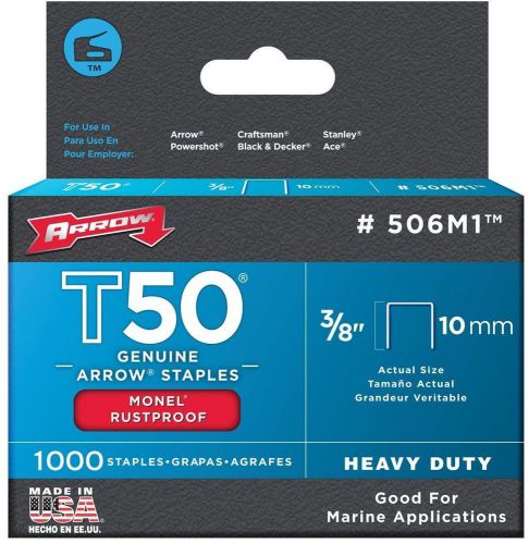 Genuine monel rustproof 3/8 staples 1000 pack 506m1 for sale