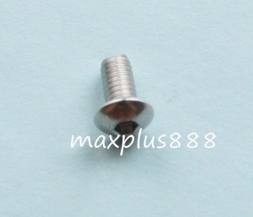 200pcs Metric Thread M4*8 Stainless Steel Button Head Allen Screws Bolts