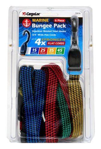 Cargoloc 32418 flat bungee cord marine assortment  6-piece for sale