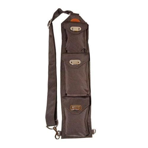 Sucaro Dark Brown Nylon Freedom Strap with Drop Lock Flaps #010303C