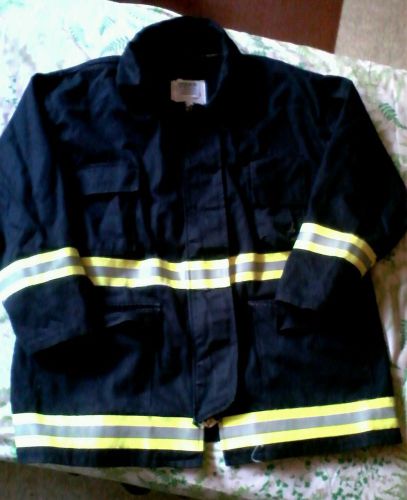 BLK Brushfire Safety Wildland Fire Fighting Coat Jacket Reflective LRG