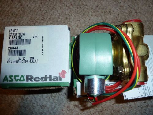 ASCO RED-HAT 8210G2 SOLENOID VALVE 1/2&#034; 6.1W  120V/60HZ 20043 - NEW 8.1 w 50 hz