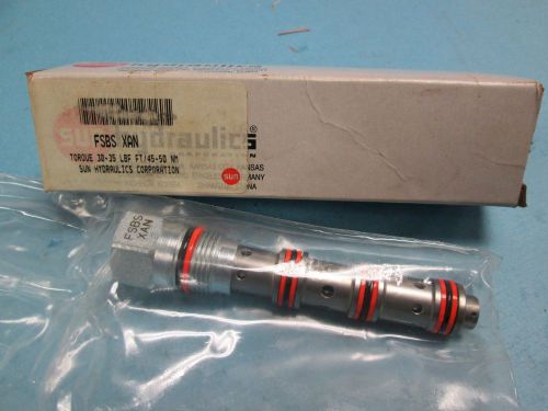 NEW Sun Hydraulics FSBS-XAN Hydraulic Cartridge Valve FSBS XAN