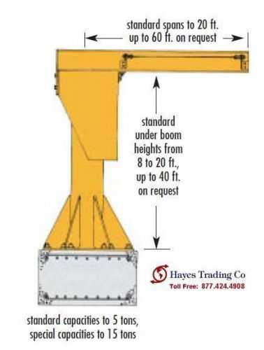 Spanco Jib Crane, 1/2 Ton, 10&#039; Span, 10&#039; High 100-1208-1010