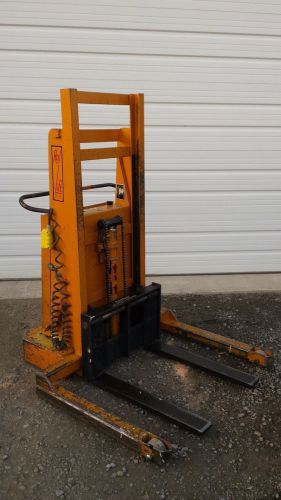 Rol-lift manual walkie stacker pallet jack 30&#034; forks 1500lb. cap. lift truck 12v for sale