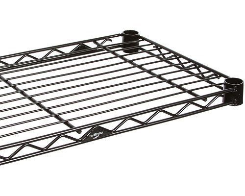 (2) InterMetro L1848B Professional Steel Wire Shelf 18&#034; x 48&#034; Black Epoxy