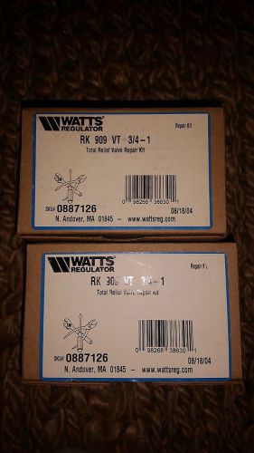 NEW WATTS 0887126 WATTS RK 909 VT 3/4&#034;-1&#034; RELIEF VALVE REPAIR KIT SERIES 909