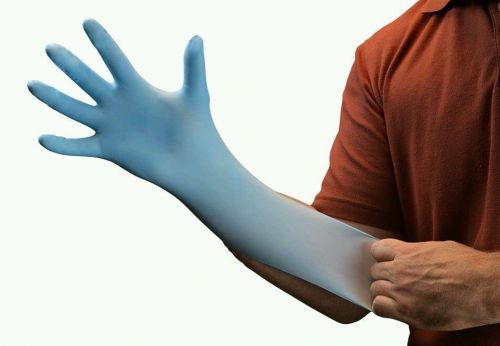 1000  Large   Blue Nitrile Gloves ( 10 box of 100 ) Powder Free  Tattoo Auto  L