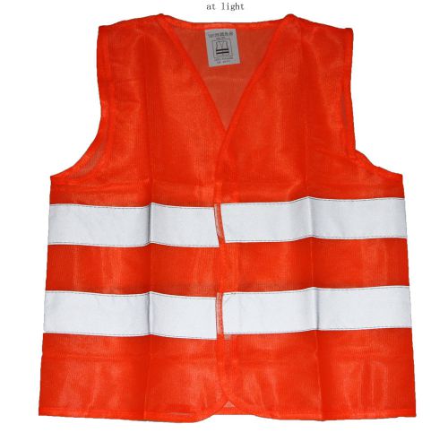 Reflective safety vest tangerine w/ 2&#034; strips for construction traffic forchild for sale