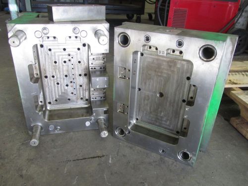 Plastic injection tooling steel mold base empty pockets 6-7/8 x 12 &amp; 7 x 11&#034; for sale