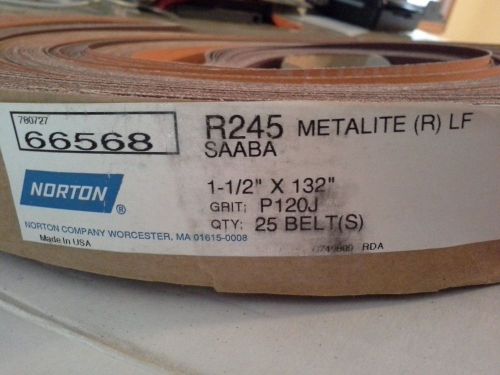 50 COUNT  NORTON METALITE R245 (R) LT * 1 1/2&#034; X 132&#034; * 120 GRIT P120J