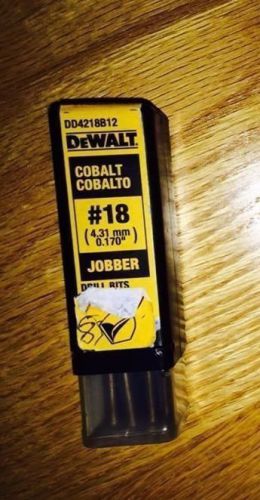 Dewalt #18 wire cobalt jobber length drill (8-pack) for sale