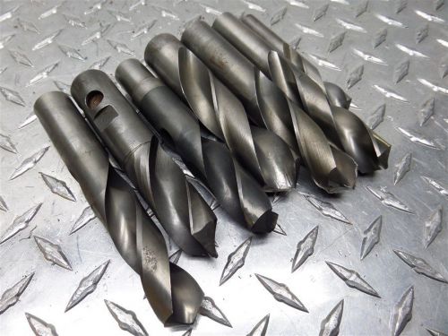 LOT OF 7 DRILL BITS 17/32&#034; TO 15/16&#034; DIAMETER SIZE RANGE