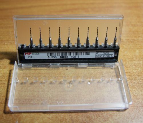 10 pcs brand new carbide micro drill bits 0.85mm cnc pcb dremel germany made for sale