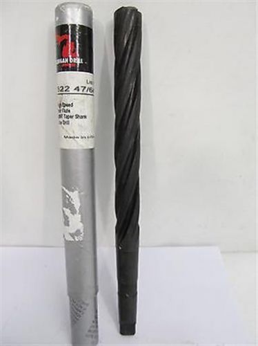 Michigan 522-47/64, 47/64&#034;, #2MT, 4 Flute, Taper Shank Core Drill