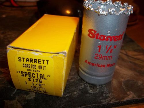 L S STARRETT CO CARBIDE GRIT HOLE SAW 1 1/8&#034;