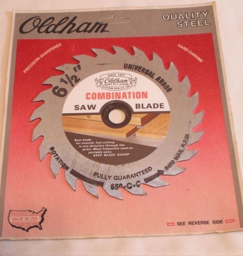Oldham 6-1/2&#034; Circular Saw Blades 650-C-CT RPM 6450 Round Arbor NEW!