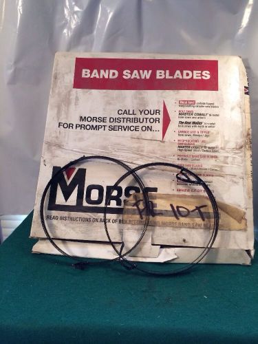 2 Morse 4&#039;-11&#034; Band Saw Blade  1/4&#034;, 25, 14R, HB Black Carbon Steel NOS