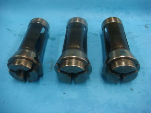 HARDINGE #22 ROUND COLLET SET, 3 PCS - 11/16&#034;, 5/16&#034;, 3/8&#034;.