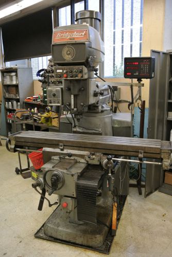 Bridgeport series 2 milling machine readouts power feeds nice machine for sale