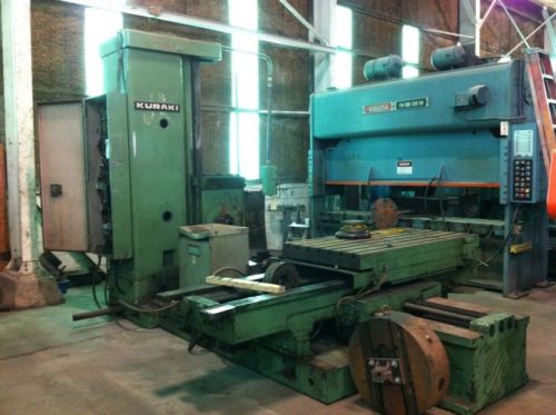 Kuraki horizontal boring mill 4&#034; no. kbt-101 facing head 35&#034;x67&#034; tbl 15hp(25851) for sale