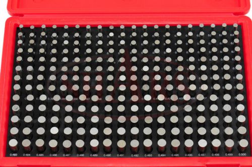 Shars 250 pcs 0.251-0.500&#034; p2 class zz steel pin gage set plus new for sale