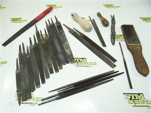 ASSORTED LOT OF ROUND TRIANGULAR CIRCLE &amp; FLAT HAND FILES NICHOLSON