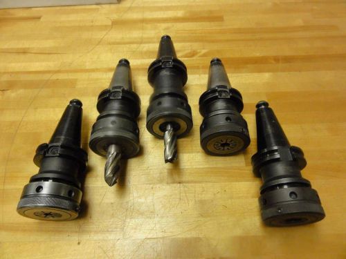 CLEAN (5) COMMAND CAT40 TG100 Collet Chucks C5C4-1000 Cat 40 CNC HMC Haas CT40