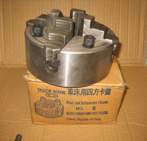 6&#034; 4  Four Independent Jaw Plain Back Lathe Chuck  YCM