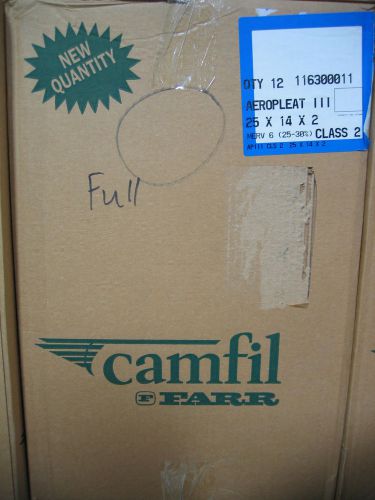 CAMFIL FARR PN 116300011 AEROPLEAT lll FILTER 25&#034; X 14&#034; X 2&#034; CLASS 2