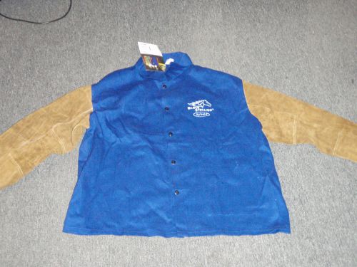 FRB9-30C/BS Blue/Brn Cotton/Cowhide Flame Resistant 2X-Large !DE0!