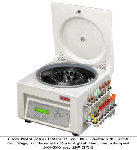 UNICO PowerSpin MXD C8724E Centrifuge, 24 Places with 60 min digital timer