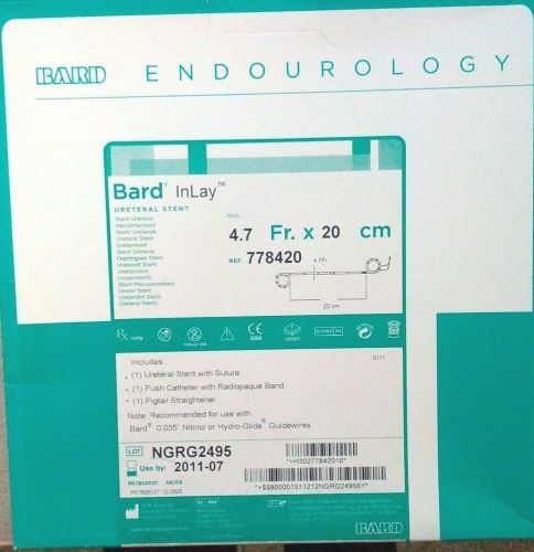 Bard inlay ureteral device 47fr x 20cm ref: 778420 for sale