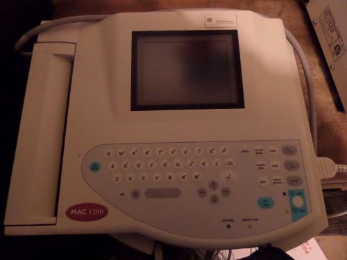 G.E. Mac 1200 Interpretive EKG Machine with leads