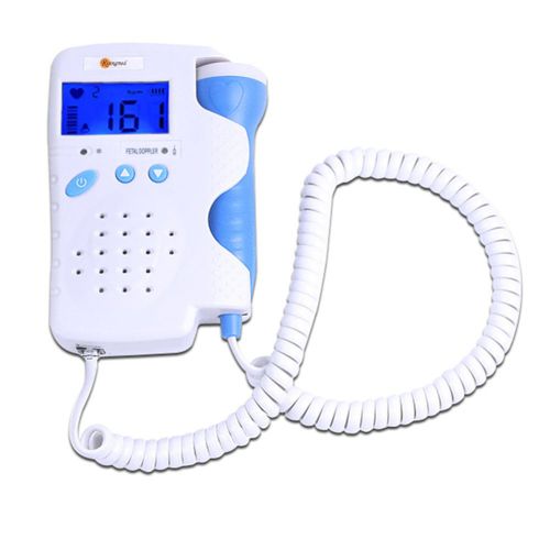 NEW LCD Fetal Doppler 3 MHz probe , fetal heart monitor, Free gel