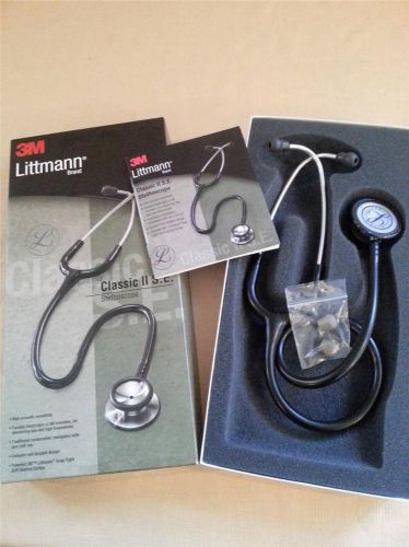 3M Littmann Classic II S.E. Stethoscope, Black Tube 28 inch 2201