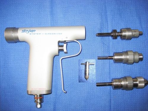 Stryker System II Wiredriver (297-80) set with chucks &amp; key (5 piece set)