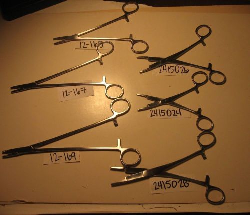 SET OF 6 NEEDLE HOLDERS: 3 OLSEN HEGER 3 MAYO HEGER NEEDLE HOLDER (LEFT HANDED)