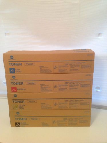 4 KONICA MINOLTA TN213C TN213Y TN213M TN213K TONER SET FOR BIZHUB C253 C203