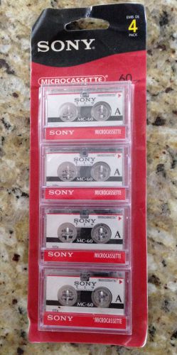 Sony MC-60 Microcassette 4 Pack New Un-Opened 60 Minute Micro Cassettes