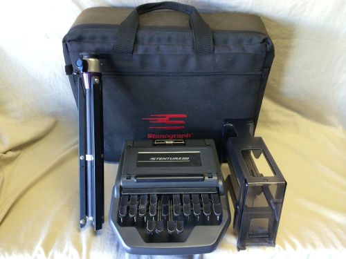 Stentura 200 Stenograph Student Steno Machine w/Tripod, Paper Tray &amp; Case