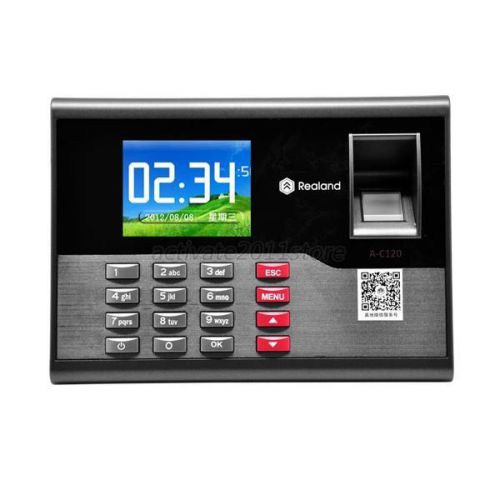 Realand ac120 fingerprint time attendance clock employee payroll recorder a38 for sale