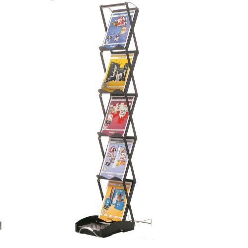 Collapsible folding portable flyer literature rack mark bric swingup brochure for sale