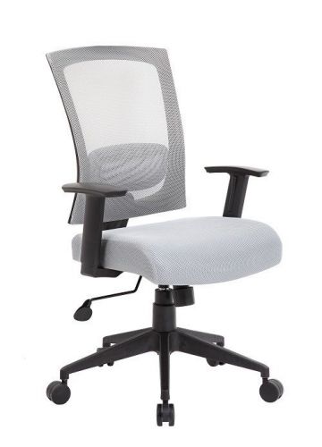 B6706 BOSS GRAY MESH BACK CONTEMPORARY OFFICE TASK CHAIR