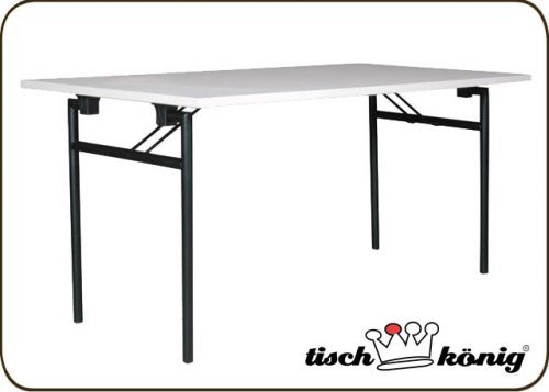 Klapptisch mit h-gestell schwarz, platte 19 mm, grosse 60 x 136 cm, grau o. weiss for sale