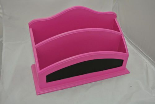 TRES CHIC Hot Pink Chalk Letter Desk Organizer NEW!