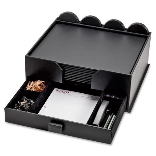 Dacasso 23-Piece Combination Set - Black Top-Grain Leather - 12&#034;x16&#034;x18&#034;